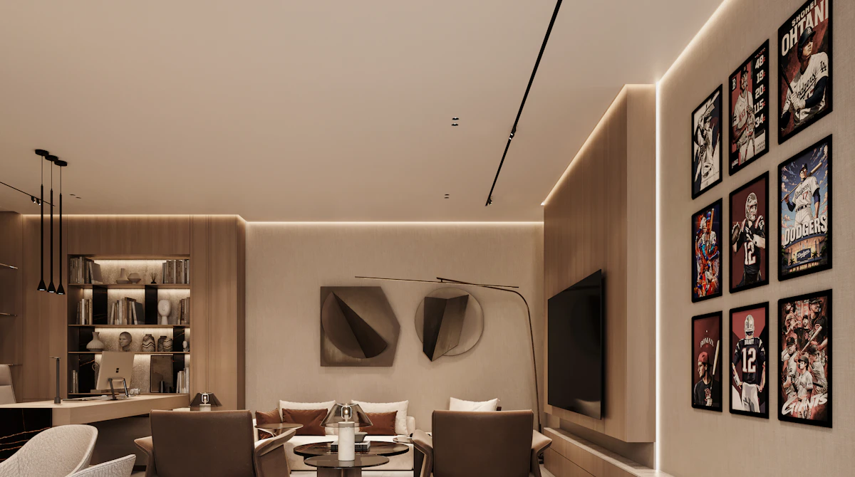 basement lounge render