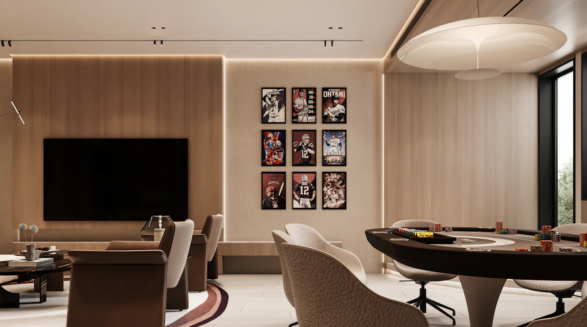 basement lounge render