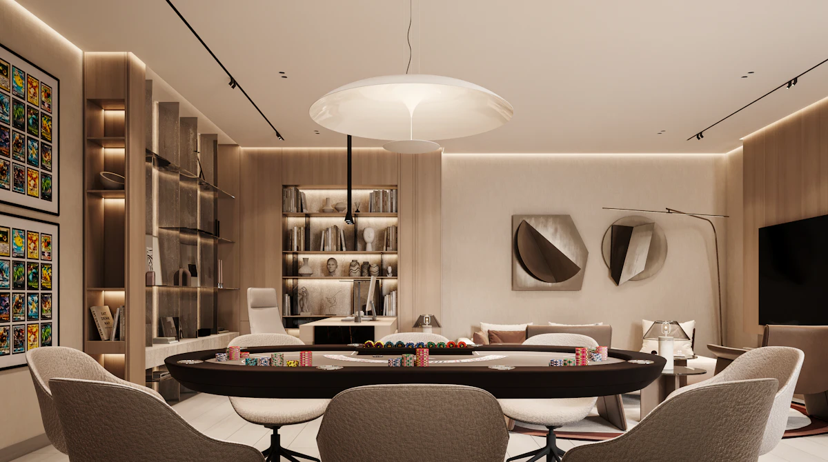 basement lounge render