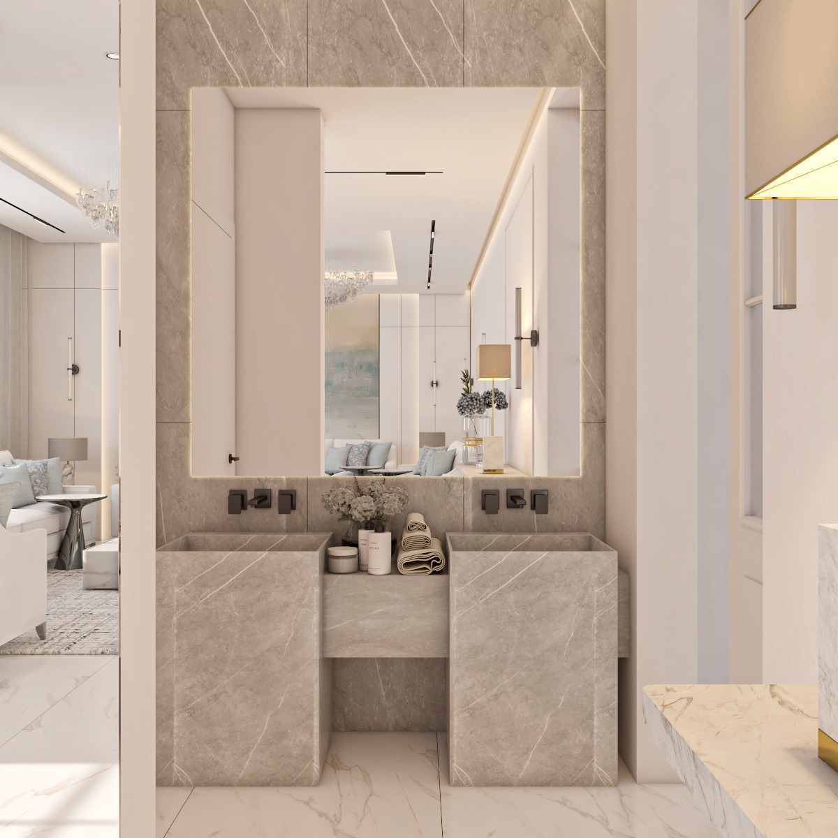 Modern Luxury Living Space render