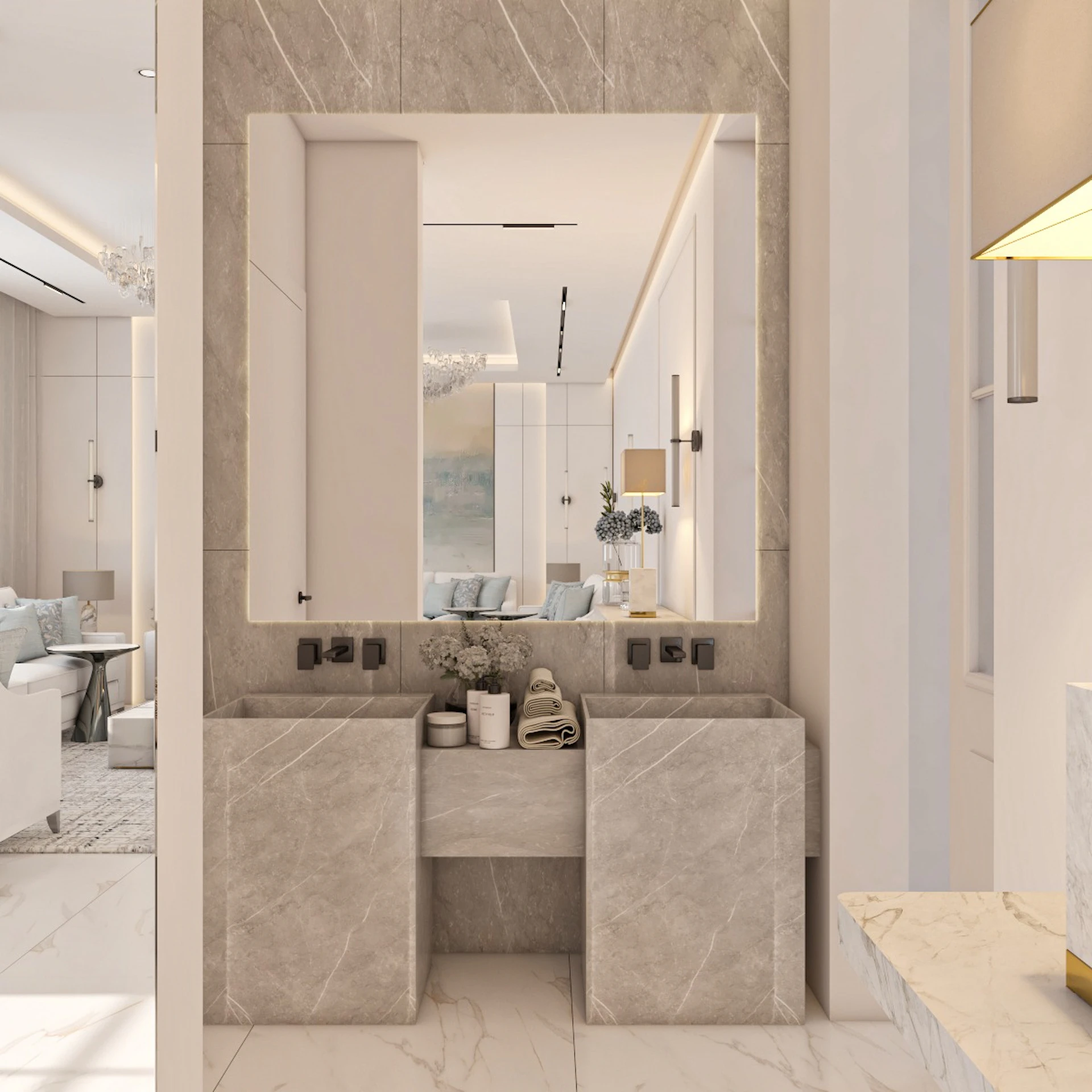 Modern Luxury Living Space render
