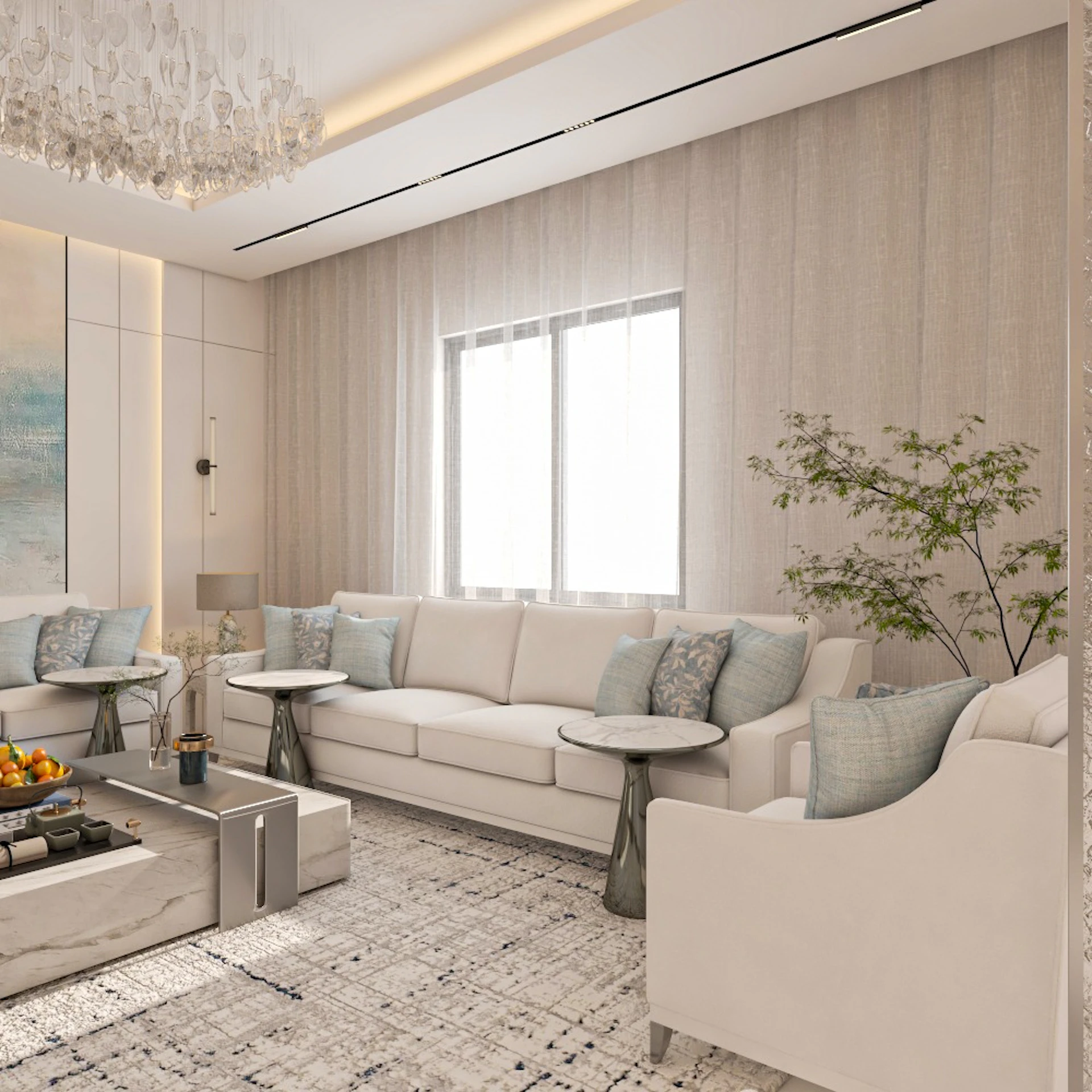 Modern Luxury Living Space render