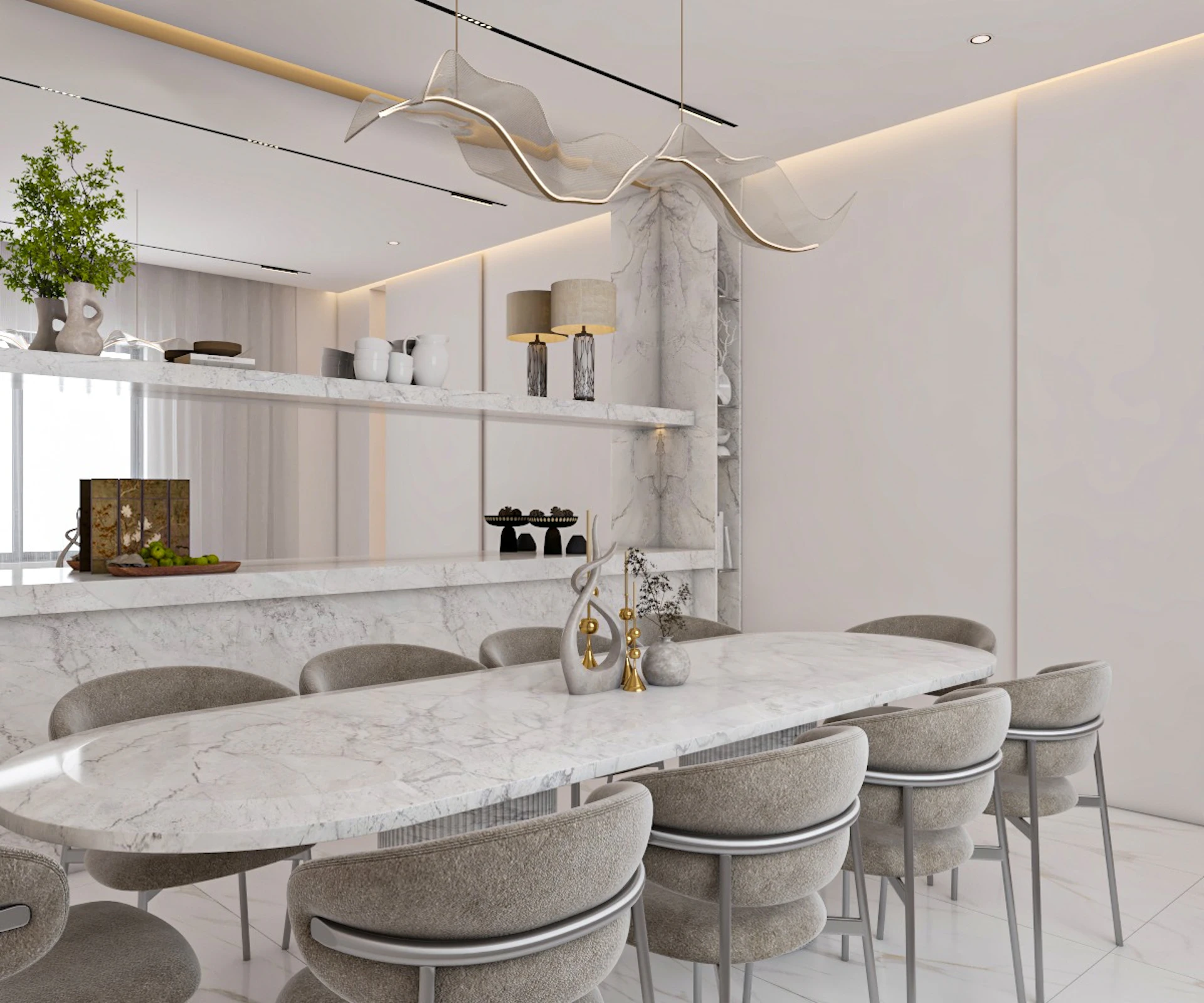 Modern Luxury Living Space render