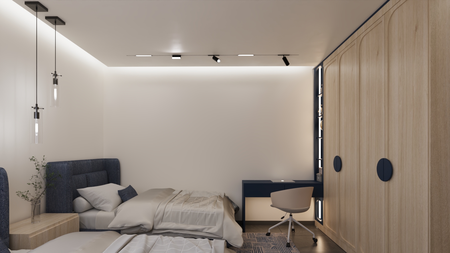 Contemporary Boys Bedroom Interior Design in Riyadh