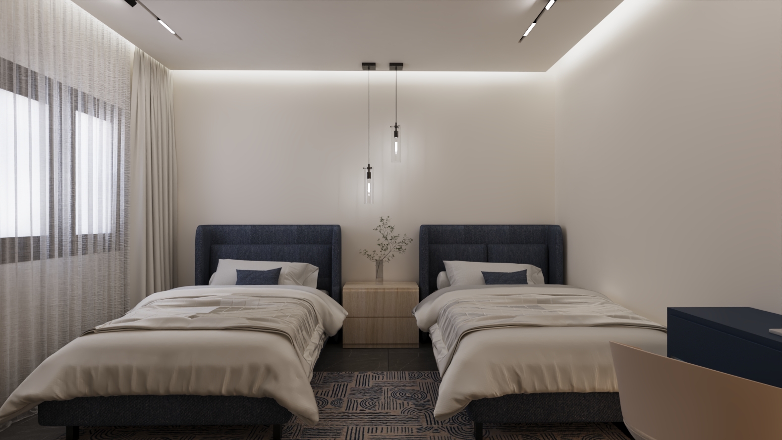 Contemporary Boys Bedroom Interior Design in Riyadh