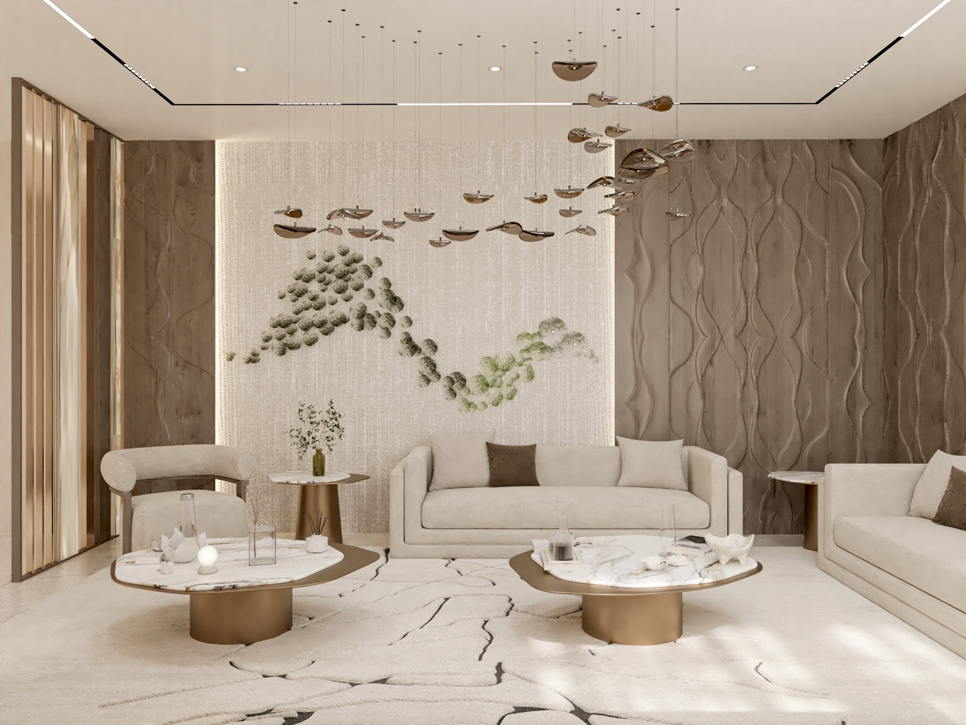 Sophisticated New Classic majlis interior designed for gathering and hospitality