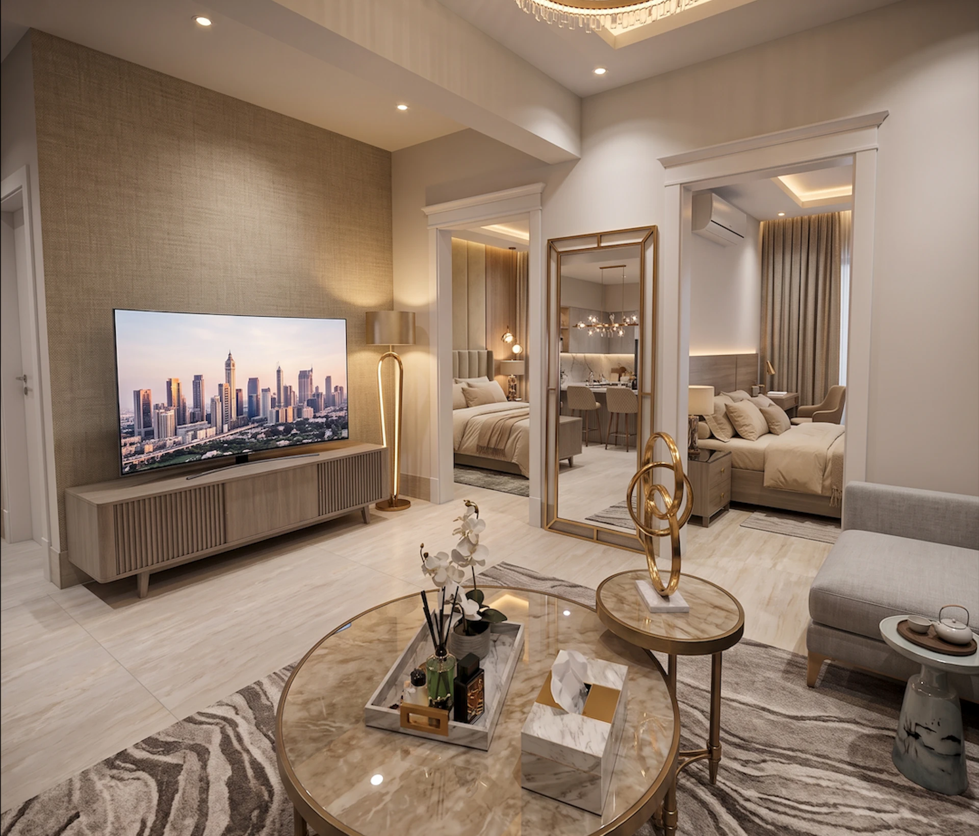 3d render for a airbnb apartment