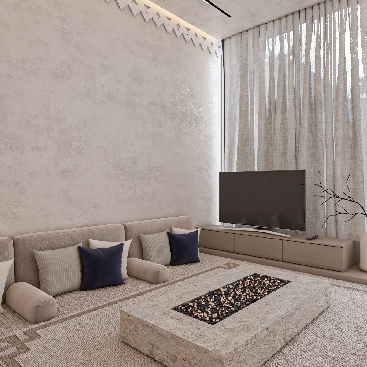 Luxury Saudi outdoor majlis with comfortable seating for gatherings