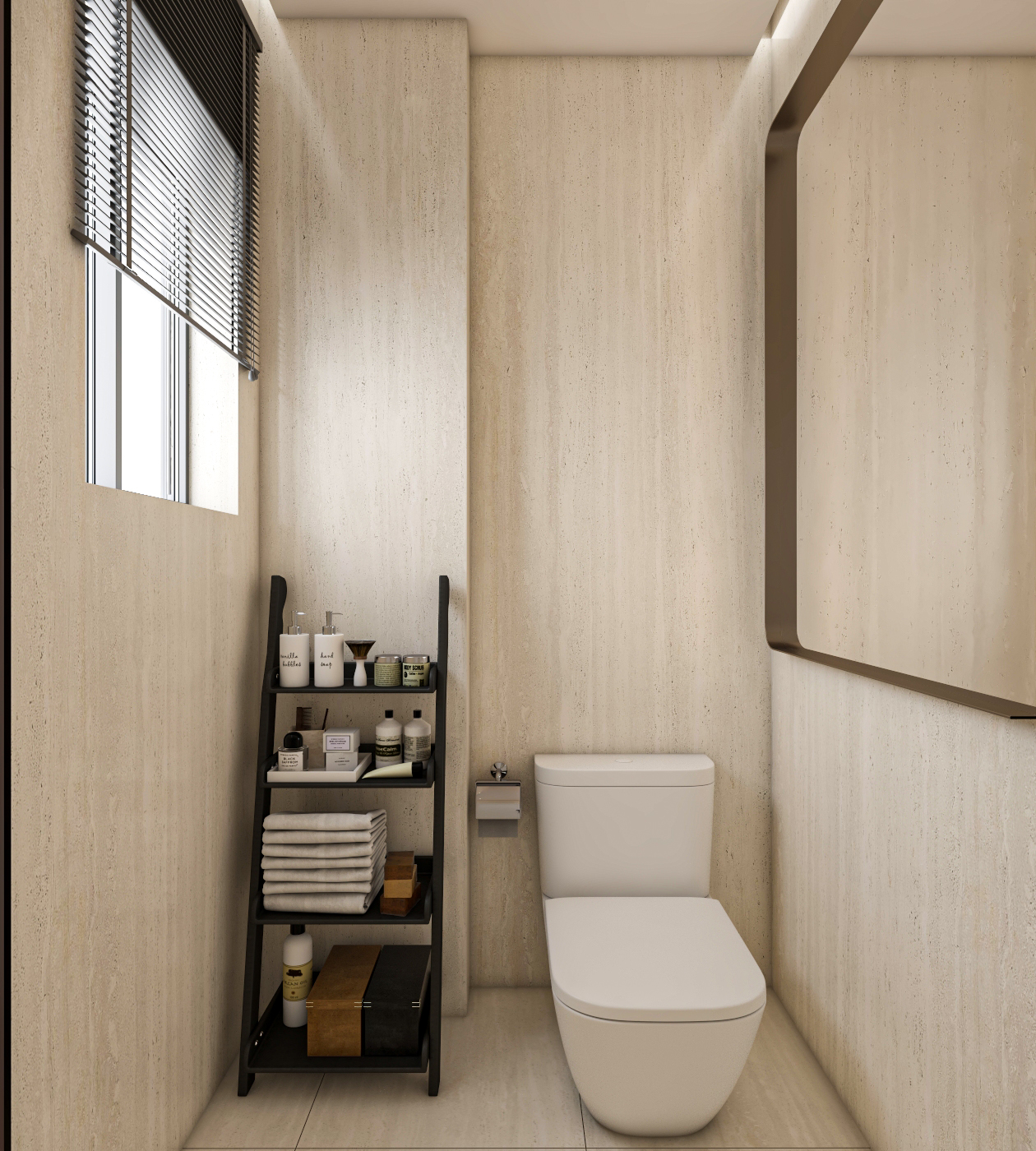 Contemporary Riyadh bathroom designed to encourage relaxation
