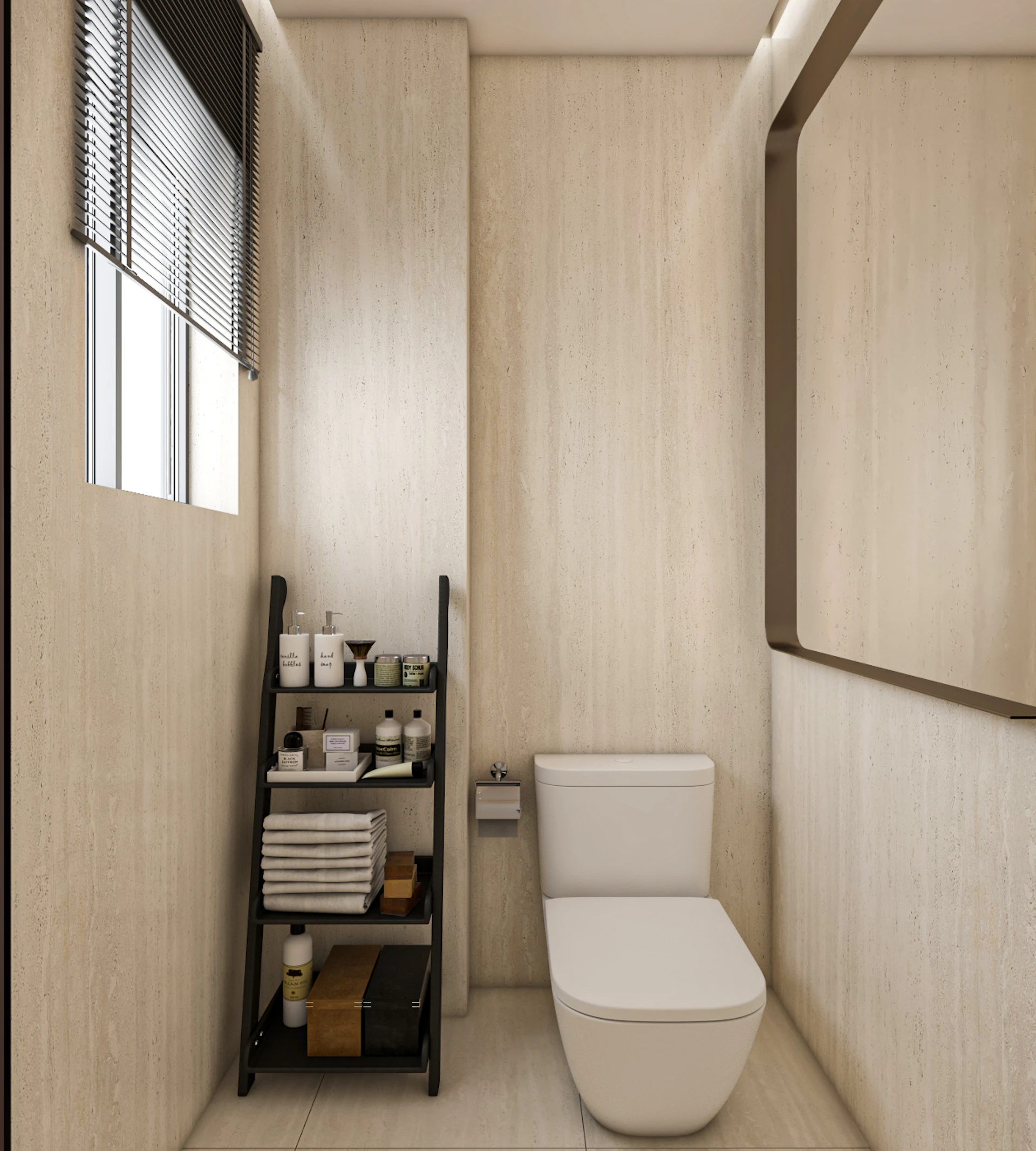 Contemporary Riyadh bathroom designed to encourage relaxation
