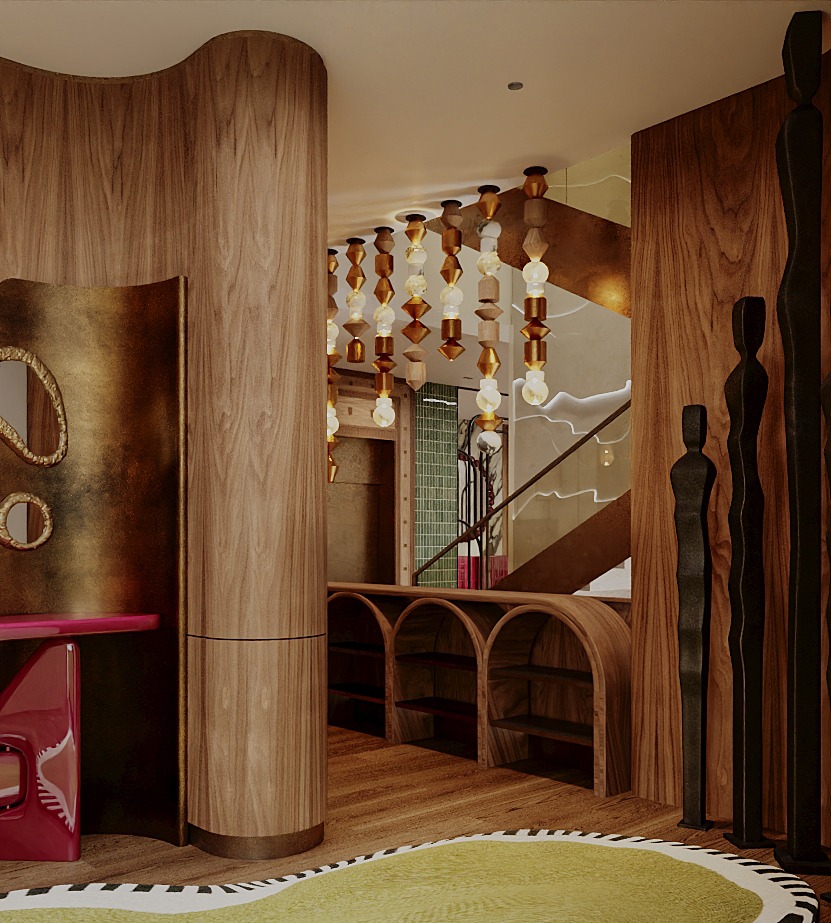 Burgundy velvet dining chairs with sculpted, rounded backs